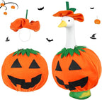 Halloween Pumpkin Porch Goose Outfits Fall Porch Goose Clothes – Fits 23” Porch Goose Statue, Outdoor Patio Yard & Lawn Decoration