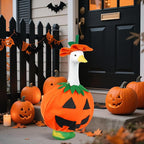 Halloween Pumpkin Porch Goose Outfits Fall Porch Goose Clothes – Fits 23” Porch Goose Statue, Outdoor Patio Yard & Lawn Decoration