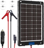 20W 12V Solar Panel Kit with Upgraded Controller for Car, RV, Motorcycle, and Marine Applications