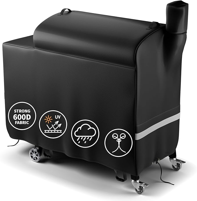 Grill Cover for recteq Flagship 1100, RT-1250, RT-700 & RT-680 | Heavy Duty Waterproof & Windproof | 600D Oxford Fabric with Reflective Strips 56x30x47 Inches