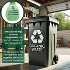 Great Lakes 2.6 Gallon Compostable and Biodegradable Trash Bag, 100 Count, Small Compostable Bag For Kitchen Food Scrap, Bathroom, Office, Certified by BPI and OK Compost Home