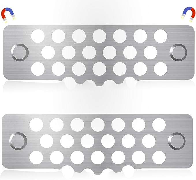 Rear Grease Gate for Blackstone Griddle,Blocks Food from Falling into Rear Grease Trap & Compatible with All Blackstone Griddle Accessories (2Pack)