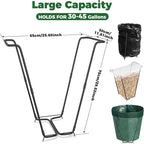 2PCS Outdoor Trash Bag Holder Metal Garden Trash Bag Holder for Yard Waste Stand Holds 30-45 Gallons Leaf Bag Holder with 4 Clips for Leaves Camping Lawn Party Weeding Yard Gardening（2pcs+8clips）