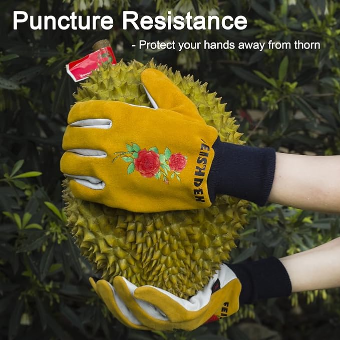 Cactus Gloves Soft Deerskin Women Gardening Glove Thorn Proof for Cacti Handling