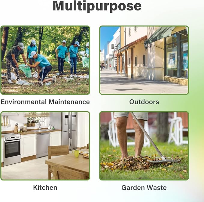 Compost Bags, 8 Gallons, 30Liter, Extra Thick 0.87 Mils, Biodegradable Food scrap waste bags with US BPI ASTM D6400 and Europe OK Compost Home Certified