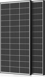 Bifacial 200 Watt Solar Panel 2Pack 18BB Monocrystalline Cell High-Efficiency Module PV Power Charger Solar Panels for Homes Camping RV Battery Boat Caravan and Other Off-Grid Applications