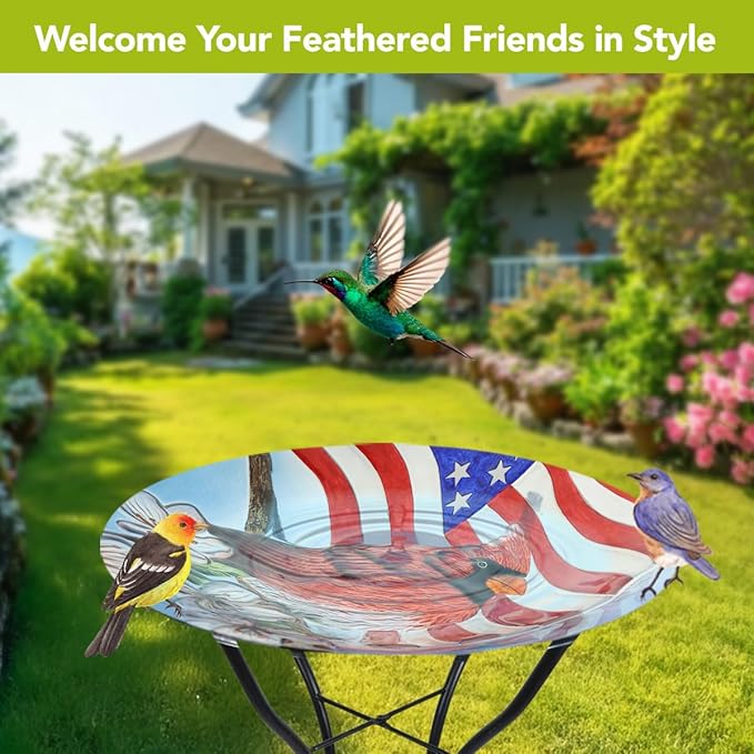 Briarwood Lane American Cardinal Glass Birdbath