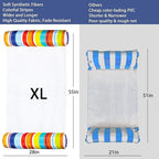 FindUWill 2 Pack Fabric Water Swimming Pool Floats Hammock, XL, Inflatable Multi-Purpose Water Hammocks Floaties (Saddle, Lounge Chair, Hammock, Drifter), Pool Float Lounger for Adults Vacation