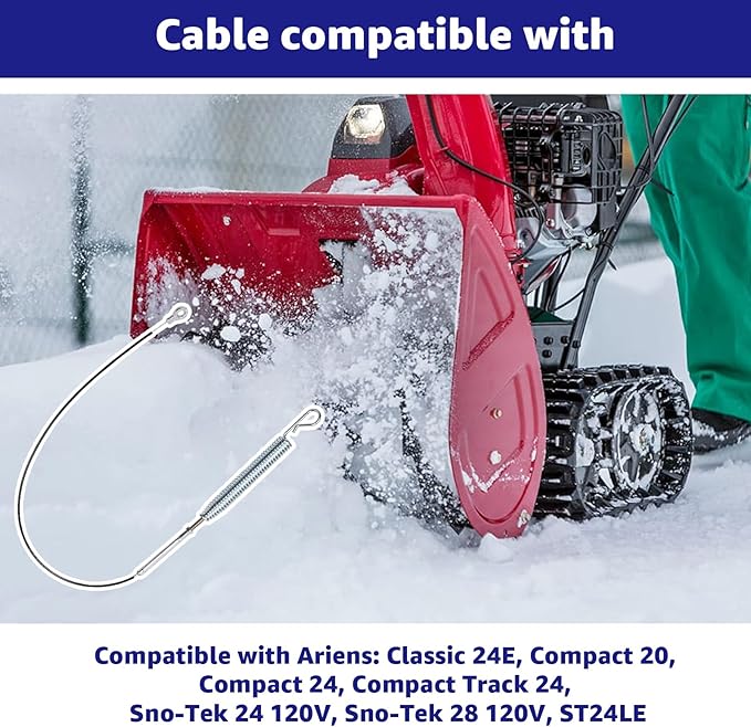 06900438 Upper Traction Replace Auger Cable Compatible with SNO-Tek 24 28 Ariens Compact 20 24 120V, ST24LE Snow Blower
