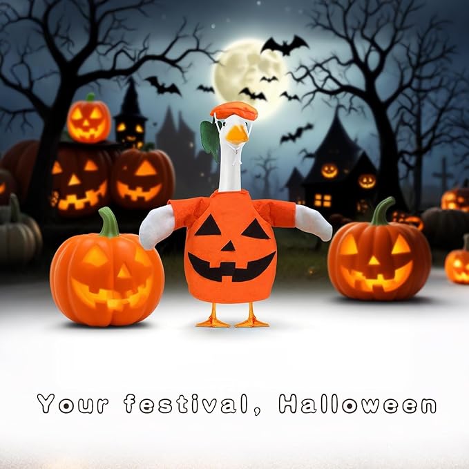 Halloween Goose Outfit Lawn Porch Goose Clothes for 23 Inches Lawn Porch Garden Goose Pumpkin Costume
