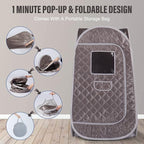 Smartmak Portable Steam Sauna, Full Body Personal Home Spa, Foldable Saunas Tent with 4L & 1500W Large Steam Generator, 16 Levels Remote Control, Upgraded Chair Included for Relaxation(DarkGrey)