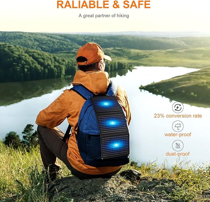 30W 100W 200W 400W Solar Panel,Portable Foldable Solar Panel Kit,Black with Carrying Case (30W)