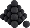 Skyflame 2-Inch Ceramic Fireplace Balls, 25PCS Round Fire Pit Balls for Indoor and Outdoor Fire Bowl Fireplace DIY Accessory, Black