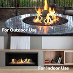 Skyflame 6 Inch Ceramic Fireplace Balls, Set of 4 Black Round Fire Stones Reusable Fire Pit Balls for Indoor and Outdoor Fire Pits or Fireplaces Accessory