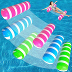 Pool Floats Adult 3 Pack Inflatable Pool Floats Hammock 4-in-1 Multi-Purpose for Adults, Swimming Beach Water Hammock Floaties Lounge, Saddle, Lounge Chair, Drifter for Vacation Relax