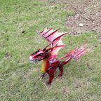 Decorative Fiery Red Dragon Figurine, Vasuki The Dragon Statue, Design Tales of legendia Flying Dragon Statue, The Dragon of Mythical Castle Garden Statue