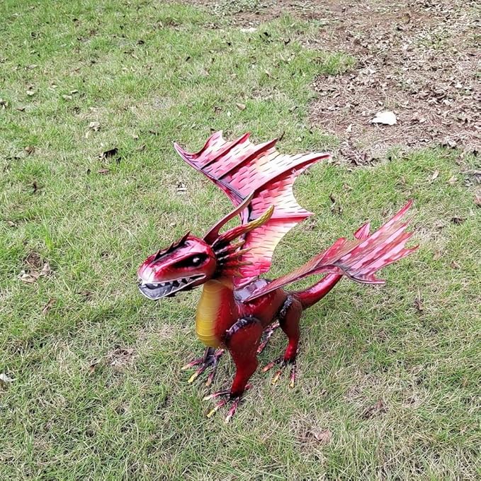 Decorative Fiery Red Dragon Figurine, Vasuki The Dragon Statue, Design Tales of legendia Flying Dragon Statue, The Dragon of Mythical Castle Garden Statue