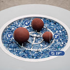 Skyflame Ceramic Fireplace Balls, Set of 15 Round Fire Stones Set for Indoor and Outdoor Fire Pits or Fireplaces Accessory, 3 Inch, Brick Red