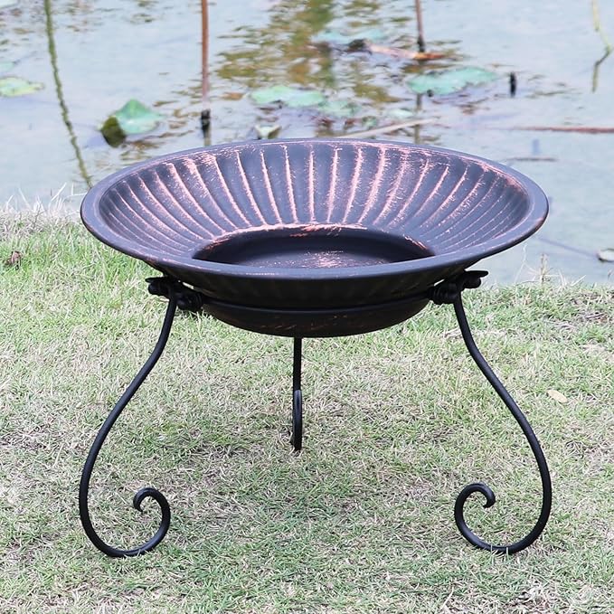 7.5" H Short Multi-Purpose Metal Bird Bath Stand Flower Pot Stand Plant Stand, Suitable for Home Garden Indoor and Outdoor Bird Bath Stands.