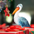 Pelican Statues Metal Garden Decor Coastal Blue Heron Yard Art Sculpture Ornament for Backyard Porch Patio Pond Decor