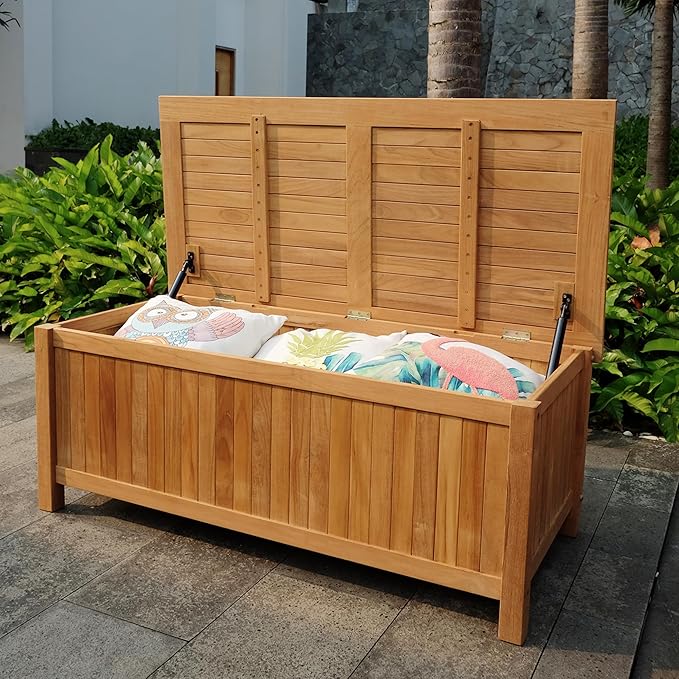 Cambridge Casual AM-370218T Arie Storage Box, Natural Teak