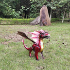 Decorative Fiery Red Dragon Figurine, Vasuki The Dragon Statue, Design Tales of legendia Flying Dragon Statue, The Dragon of Mythical Castle Garden Statue