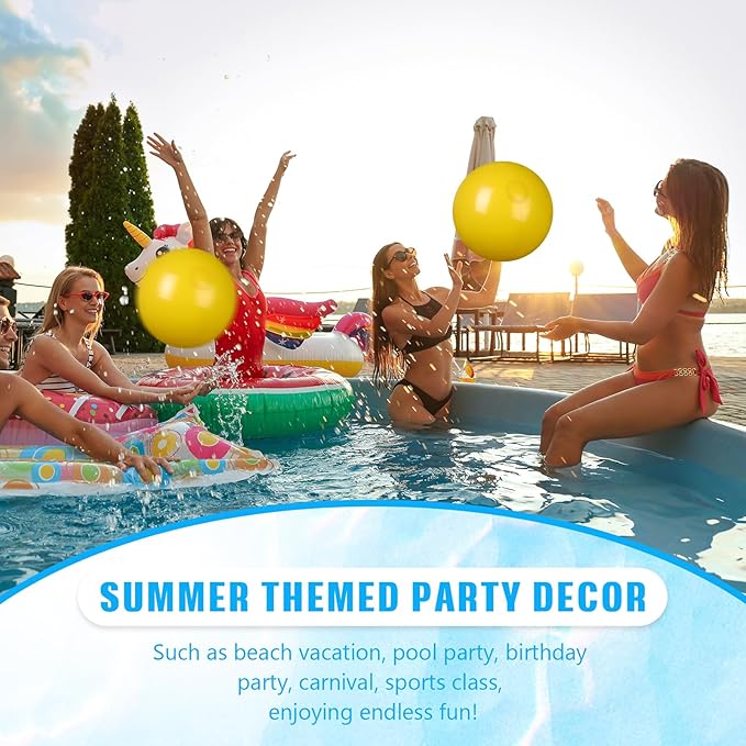 2 Pcs Inflatable Beach Ball 8 inch Swimming Pool Balls Summer