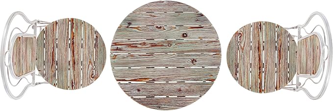 Alpine Corporation Green Weathered Wood Bistro Set, 3-Piece