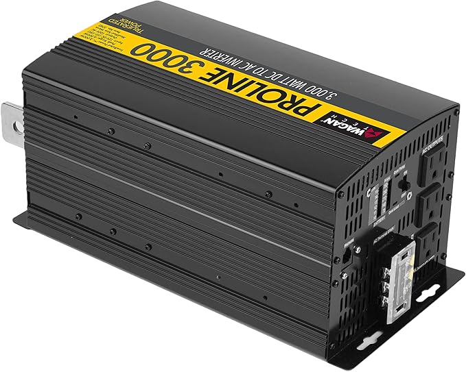 Wagan EL3742-4 24V 3000 Watt Power Inverter with Remote Control 6000 Watt Surge Peak Power Converter for Home RV Camping Van Life Off Grid
