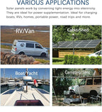 Flexible Solar Panel kit 200W 12V，2PCS 105W monocrystalline Solar Panel,20A Charge Controller,Extension Cable，Y-Type Connector for Off Grid RV, Boat,Cabin,Home Uneven Surfaces (200W Solar KIT White)