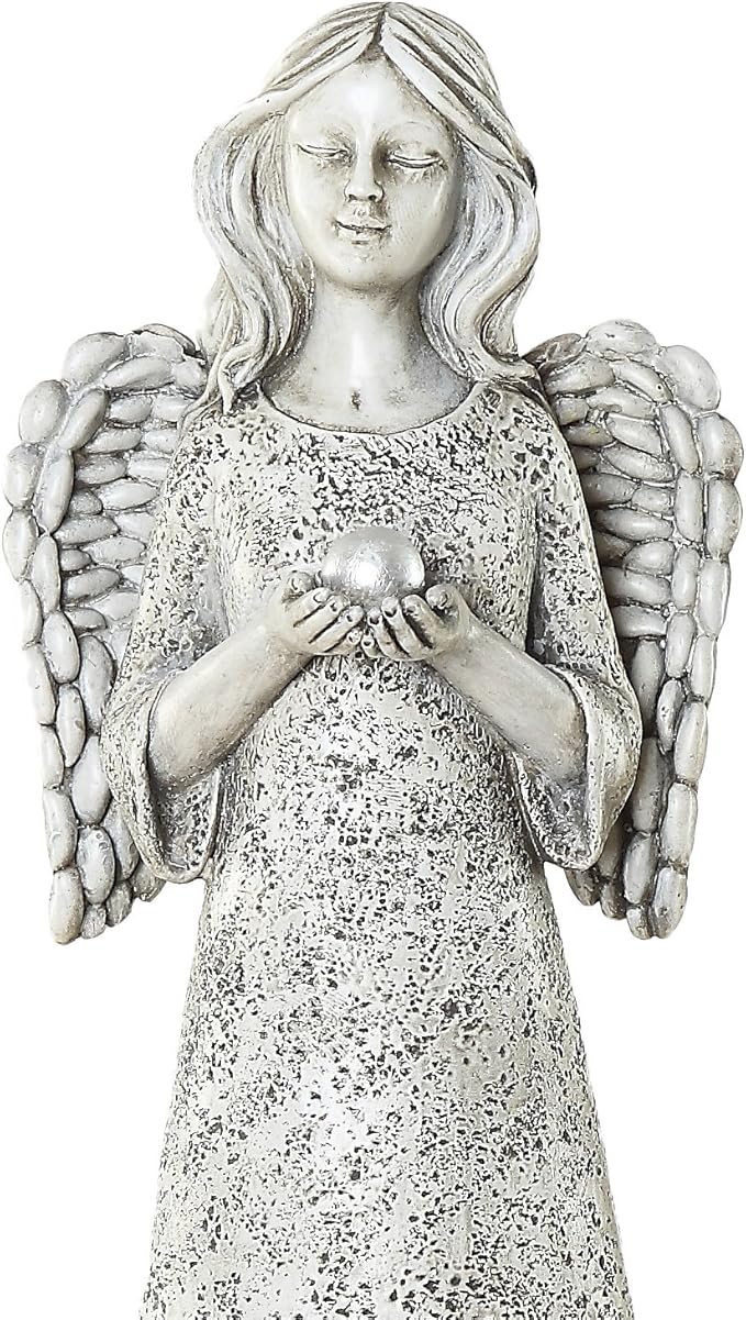 DUSVALLY Angel Statue for Home Decoration, Praying Commemorating Angel Statue Memorial Decor, 2 Pack of Healing Angel Gifts,10" H