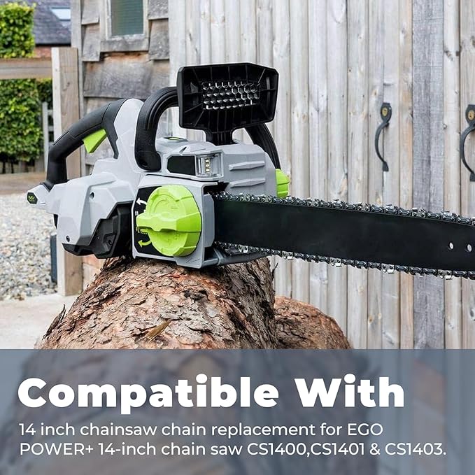 14" Chainsaw Chain Replacement for EGO Chain Saw CS1400,CS1401,CS1403,AC1400 Chainsaw Blade,52 Drive Links 0.043" Gauge 3/8" LP Pitch (3 Pack)