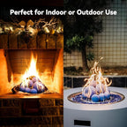 Skyflame Ceramic Fireplace Balls, Set of 6 Round Fire Stones Set for Indoor and Outdoor Fire Pits or Fireplaces Accessory, 5 Inch, Blue