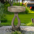 21.8" H Elegant Modern Bird Bath for Outsides Use - Sturdy Weather-Resistant Birdbath for Gardens and Patios