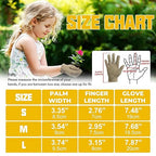 HANDLANDY Kids Genuine Leather Work Gloves for ages 3-11, Children Gardening Gloves for Boys, Girls (Small (for age2-4), 2 pairs)