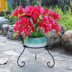 7.5" H Short Multi-Purpose Metal Bird Bath Stand Flower Pot Stand Plant Stand, Suitable for Home Garden Indoor and Outdoor Bird Bath Stands.