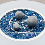 Skyflame Ceramic Balls, Set of 6 Round Fire Stones Set for Indoor and Outdoor Fire Pits or Fireplaces Accessory, 5 Inch, Gray