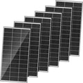 1200 Watt Solar Panels Bifacial 200 Watt Solar Panel 6 Pack 18BB Monocrystalline A+ Cell High-Efficiency Module PV Power Charger Homes Camping RV Battery Boat Caravan Other Off-Grid Applications