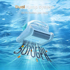 (2025 Upgraded) Cordless Robotic Pool Cleaner, Automatic Pool Vacuum for Inground and Above Ground Pools, Lasts 200 Mins, Floor/Wall/Waterline Cleaning, Dual Inlet, Waterline Technology, Self-Parking