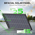 Bifacial 600 Watt Solar Panels 200 Watt Solar Panel 3 Pack 18BB Monocrystalline A+ Cell High-Efficiency Module PV Power Charger Homes Camping RV Battery Boat Caravan Other Off-Grid Applications