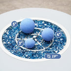 Skyflame Ceramic Fireplace Balls, Set of 12 Round Fire Stones Set for Indoor and Outdoor Fire Pits or Fireplaces Accessory, 4 Inch, Blue