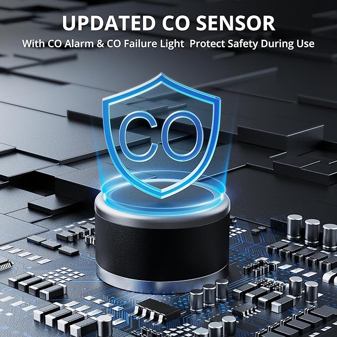 5000W Super Quiet Inverter Generator – CO Sensor, RV Ready 30A Outlet, Wheels & Handle Kit, Parallel Capable for Home Backup, Camping, and Emergencies, EPA Approved