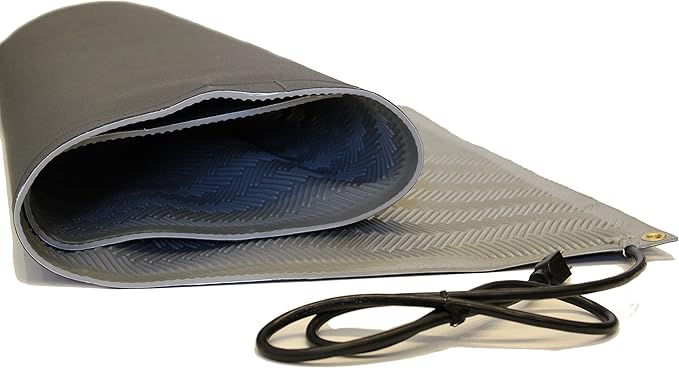 RHS Snow Melting Mat, Anti-Slip Walkway Herringbone Design, Color Gray, Outdoor Mat, Prevents ice Formation, Melts up to 2 inches of Snow per Hour, 120 Volts (30-inches x 4-feet)