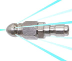 (2 Sets) Pressure Washer Sewer Jetter Nozzle with Stainless Steel, Mini Compact Durable Sewer Jet Nozzle,Pressure Drain Jetter Hose Nozzle,1/4'' Quickly Connector, 5000 PSI