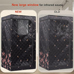 Smartmak Full Size Portable Home Sauna Kit, 1 Person Far Infrared Sauna, Full Body Sauna Tent for Relaxation, with Timer & Temperature Remote Control, Foot Heating Pad,Upgraded Folding Chair - Black