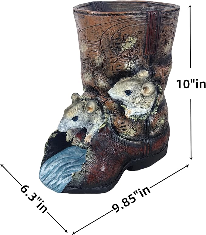 Mouse Statues Gutter Downspout Extension Statues Garden Decoration,Resin Statue Outdoor Decor,Animal Downspout Diverter,Decorative Gutter Extension,3"×4" Downspout Extender Diverter Splash Block