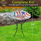 Briarwood Lane American Cardinal Glass Birdbath