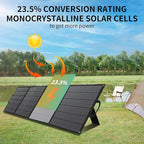 400W Portable Solar Panel for Power Station Generator,400 Watt Foldable Solar Panel Charger with MC4 Output,3-in-1 DC Connector,23.5% High Efficiency for Outdoor Camping RV Travel (400W)