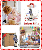 Nacome Dragon Outdoor Statues for Garden: Outside Hanging Climbing Sculptures with Lantern Decor for Yard Art Porch Balcony - Birthday Gifts for Grandma Mom Women