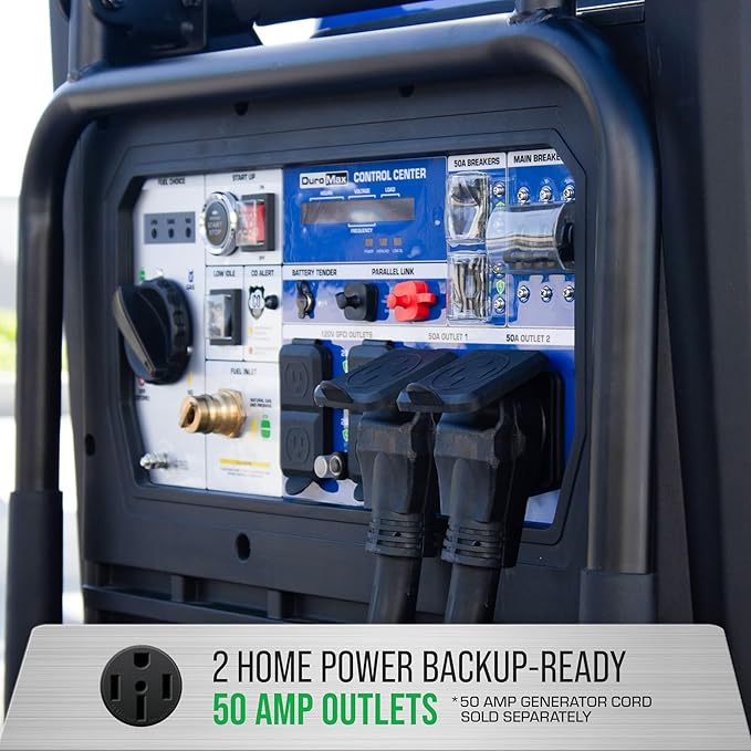 DuroMax XP16000iHT 16,000-Watt Tri Fuel Portable Digital Inverter Generator - Gas, Propane & Natural Gas, Remote Electric Start, Whole Home Power Backup, Transfer Switch Ready, RV & Emergency Ready